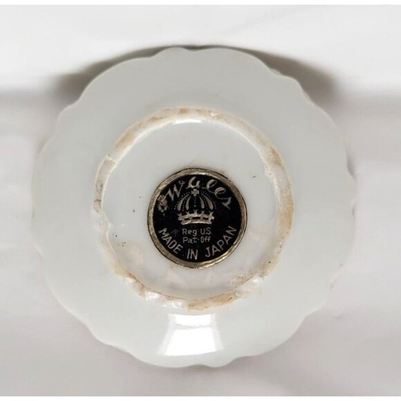 Vintage 1950s Miniature Porcelain Floral Design Tea Cup Parrot Handle Saucer - Picture 4 of 10